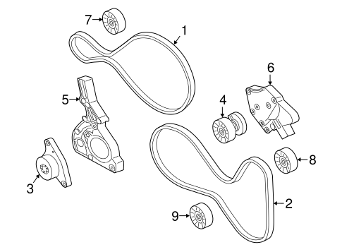 Belts & Pulleys for 2018 Mercedes-Benz G 550 #0