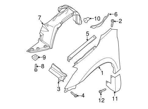 Body/Exterior Trim - Fender for 2012 Nissan Altima #1