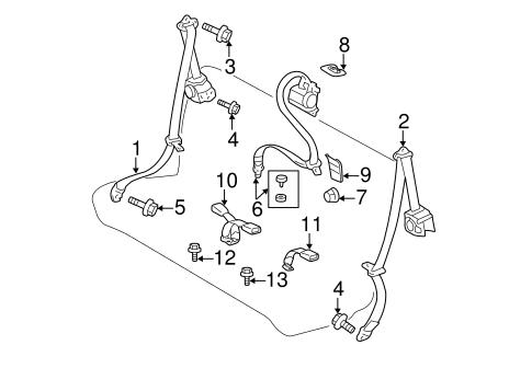 ELECTRICAL/REAR SEAT BELTS for 2015 Scion tC #1