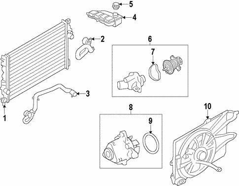 Cooling System/Water Pump for 2013 Ford Escape #1