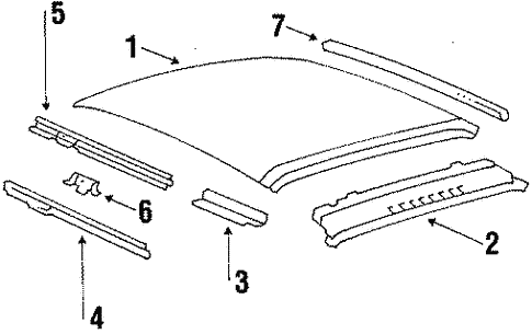 Roof for 1986 Pontiac T1000 #0