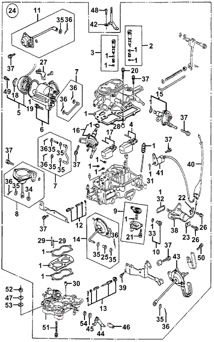 ENGINE/CARBURETOR (1) for 1979 Honda ACCORD SEDAN #1