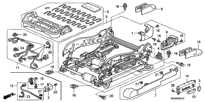 Interior/Bumper/Front Seat Components (L.) (8Way Power Seat) for 2007 Honda ACCORD COUPE #1