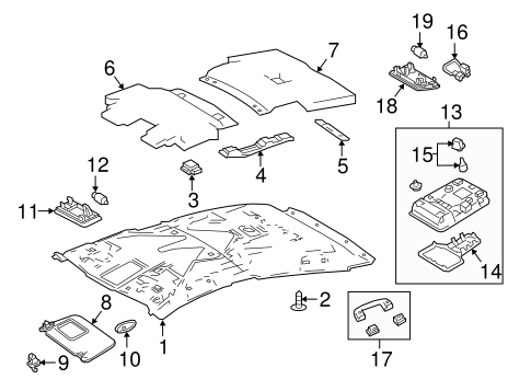 BODY/INTERIOR TRIM - ROOF for 2016 Toyota Prius #1