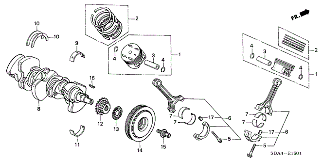 ENGINE/CRANKSHAFT - PISTON (V6) for 2003 Honda ACCORD SEDAN #1