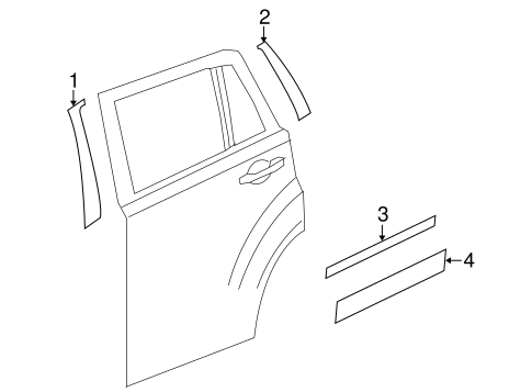 Compass EXTERIOR TRIM - REAR DOOR