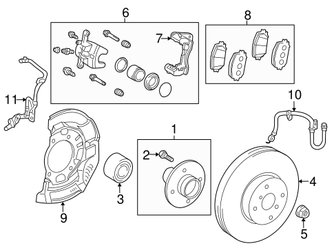BRAKES/BRAKE COMPONENTS for 2013 Toyota Prius C #1