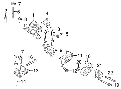 Engine/Engine & Trans Mounting for 2009 Ford Taurus #1