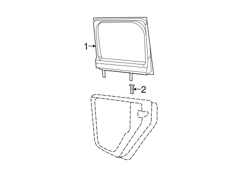 Wrangler GLASS - REAR DOOR