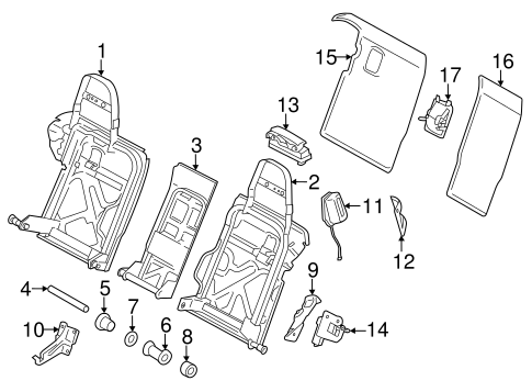 Panamera REAR SEAT COMPONENTS