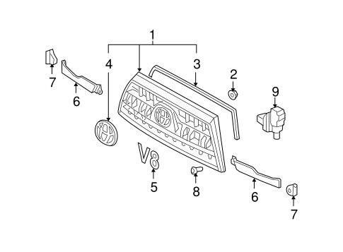 BODY/GRILLE & COMPONENTS for 2007 Toyota 4Runner #1