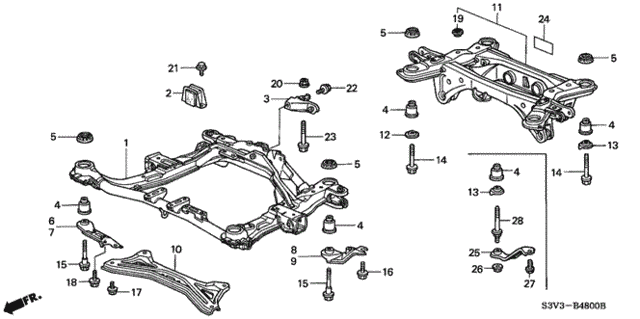Rear Beam - Cross Beam for 2001 Acura MDX #0