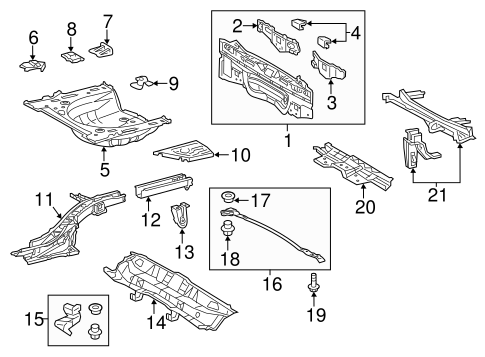 BODY/REAR FLOOR & RAILS for 2013 Toyota Prius V #1