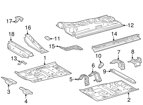 BODY/FLOOR & RAILS for 2016 Toyota Yaris #1