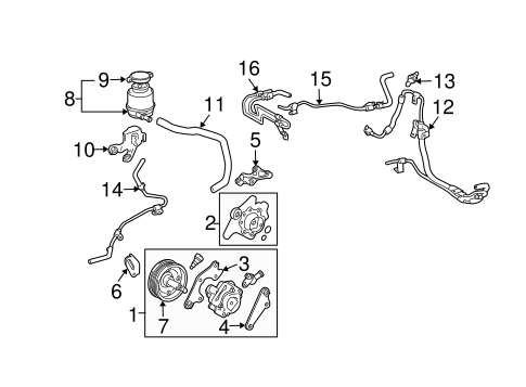 STEERING/PUMP & HOSES for 2008 Toyota Sienna #1
