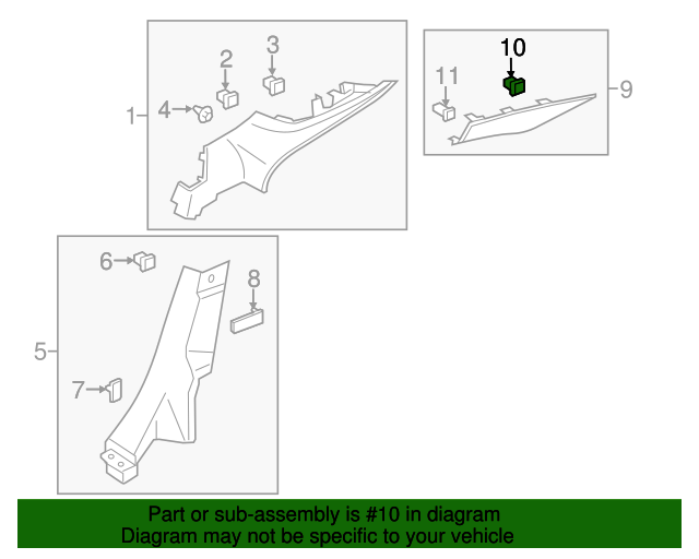 Rear Trim Retainer Clip for 2014 Ford Fusion|-W710338-S424 : AutoNation