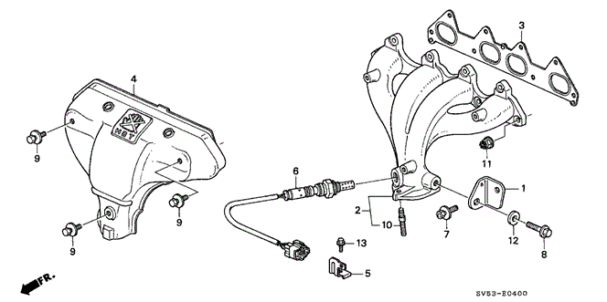 ENGINE/EXHAUST MANIFOLD (1) for 1996 Honda ACCORD 5-DOOR #1