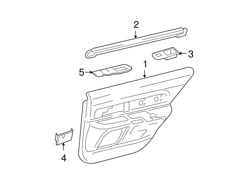 Five Hundred INTERIOR TRIM - REAR DOOR
