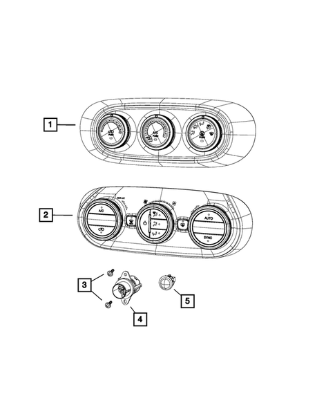 Air Conditioner and Heater Controls for 2016 Fiat 500X #0