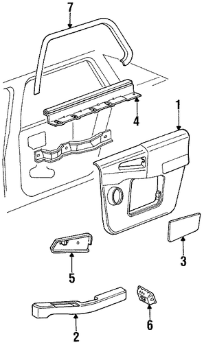 Grand Prix INTERIOR TRIM - REAR DOOR
