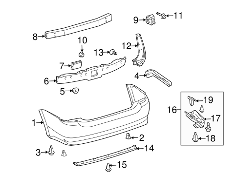BODY/BUMPER & COMPONENTS - REAR for 2009 Toyota Prius #1