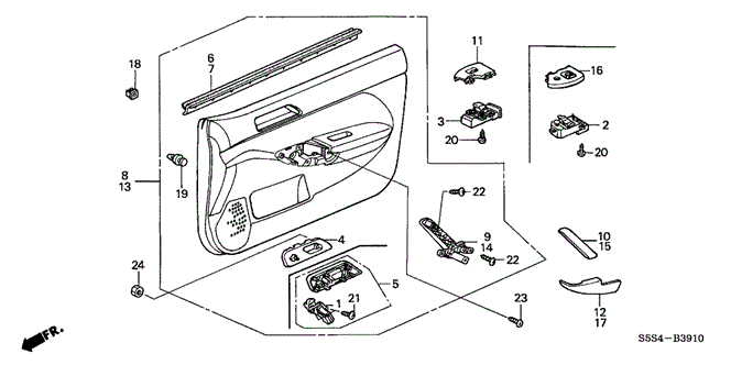 INTERIOR / BUMPER/FRONT DOOR LINING for 2003 Honda CIVIC HATCHBACK #1
