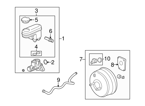 Vue MASTER CYLINDER - COMPONENTS ON DASH PANEL