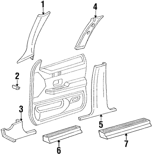 Grand Marquis INTERIOR TRIM - PILLARS