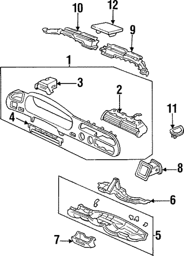 Bolster, Driver Knee Bolster, Driver Knee