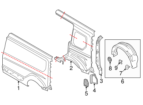 Transit Connect SIDE PANEL & COMPONENTS 3