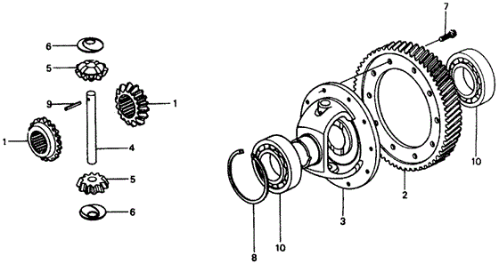TRANSMISSION - HONDAMATIC/HMT DIFFERENTIAL GEAR for 1979 Honda CIVIC 1200 HATCHBACK #1