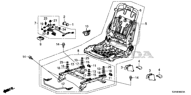 INTERIOR / BUMPER/FRONT SEAT COMPONENTS (R.) (MANUAL SEAT) (2) (TACHI-S) for 2013 Honda ACCORD SEDAN #1