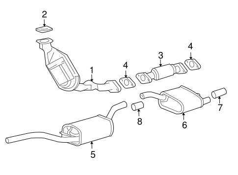 EXHAUST SYSTEM/EXHAUST COMPONENTS for 2000 Ford Focus #1