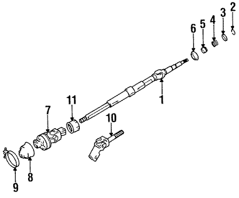 STEERING/SHAFT & INTERNAL COMPONENTS for 1996 Toyota Avalon #1