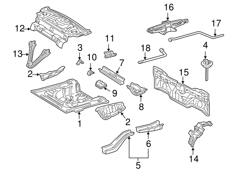 BODY/REAR BODY for 2001 Toyota Corolla #1