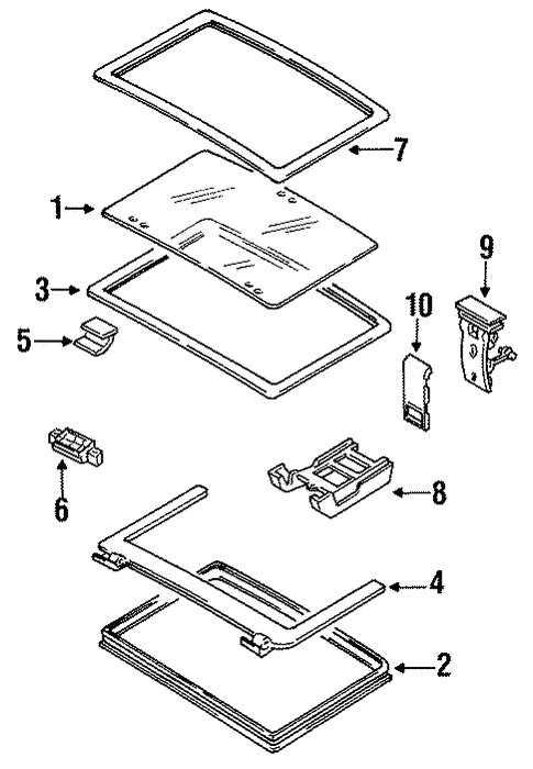 Body/Sunroof for 1990 Chevrolet Beretta #1