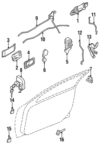 BODY/LOCK & HARDWARE for 1996 Nissan Maxima #1