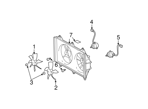 COOLING SYSTEM/COOLING FAN for 2003 Toyota Highlander #2