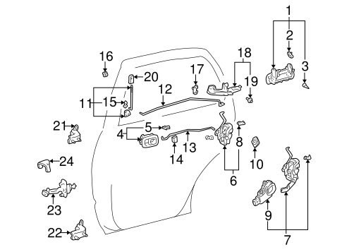 BODY/LOCK & HARDWARE for 1999 Toyota 4Runner #1