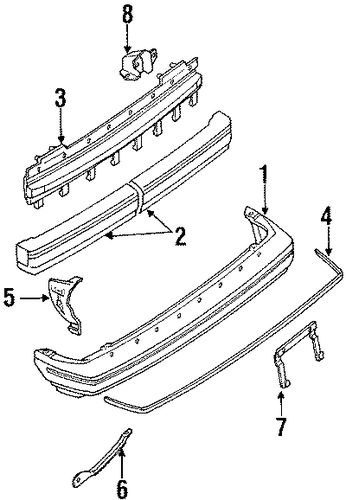 Festiva BUMPER ASSEMBLY - REAR