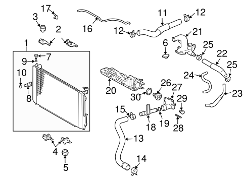 COOLING SYSTEM/RADIATOR & COMPONENTS for 2006 Toyota Highlander #2