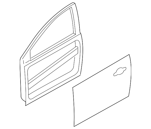 F1EZ-5820125-A DOOR SHELL, LEFT