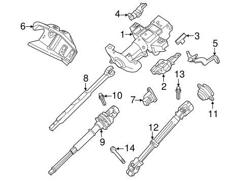 Steering/Steering Column Assembly for 2010 Ford Expedition #1