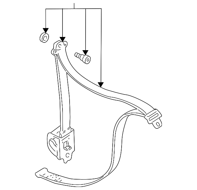 1S4Z-54611B08-AA Деталь RETRACTOR ASSY, RIGHT
