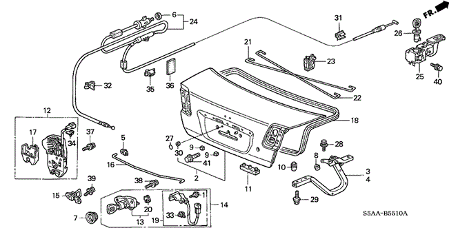 Body/Air Conditioning/Trunk Lid for 2004 Honda CIVIC SEDAN #1