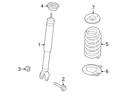 Rear Suspension/Shocks & Components for 2013 Ford Flex #1