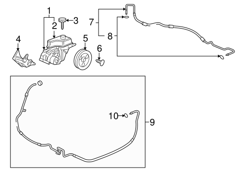 Pump & Hoses for 2006 Cadillac DTS #0