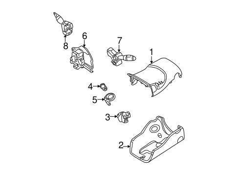 Steering/Shroud, Switches & Levers for 2001 Ford Focus #1