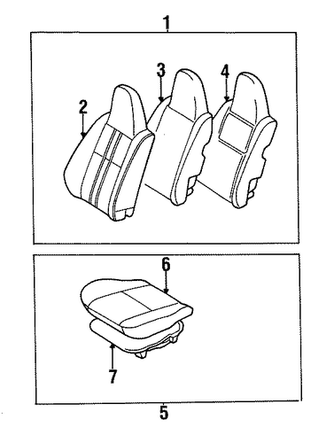 BODY/FRONT SEAT COMPONENTS for 1998 Toyota Tercel #1