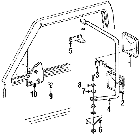 C2500 Pickup OUTSIDE MIRRORS 3